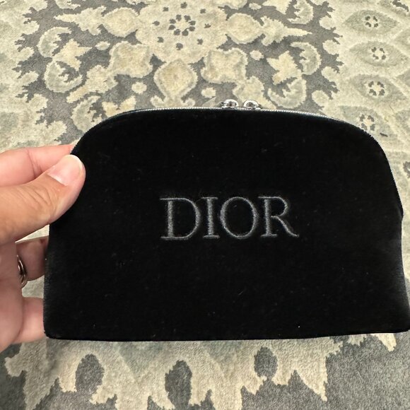 Christian DIOR COSMETIC/MAKEUP BAG POUCH BLACK New - Picture 1 of 6